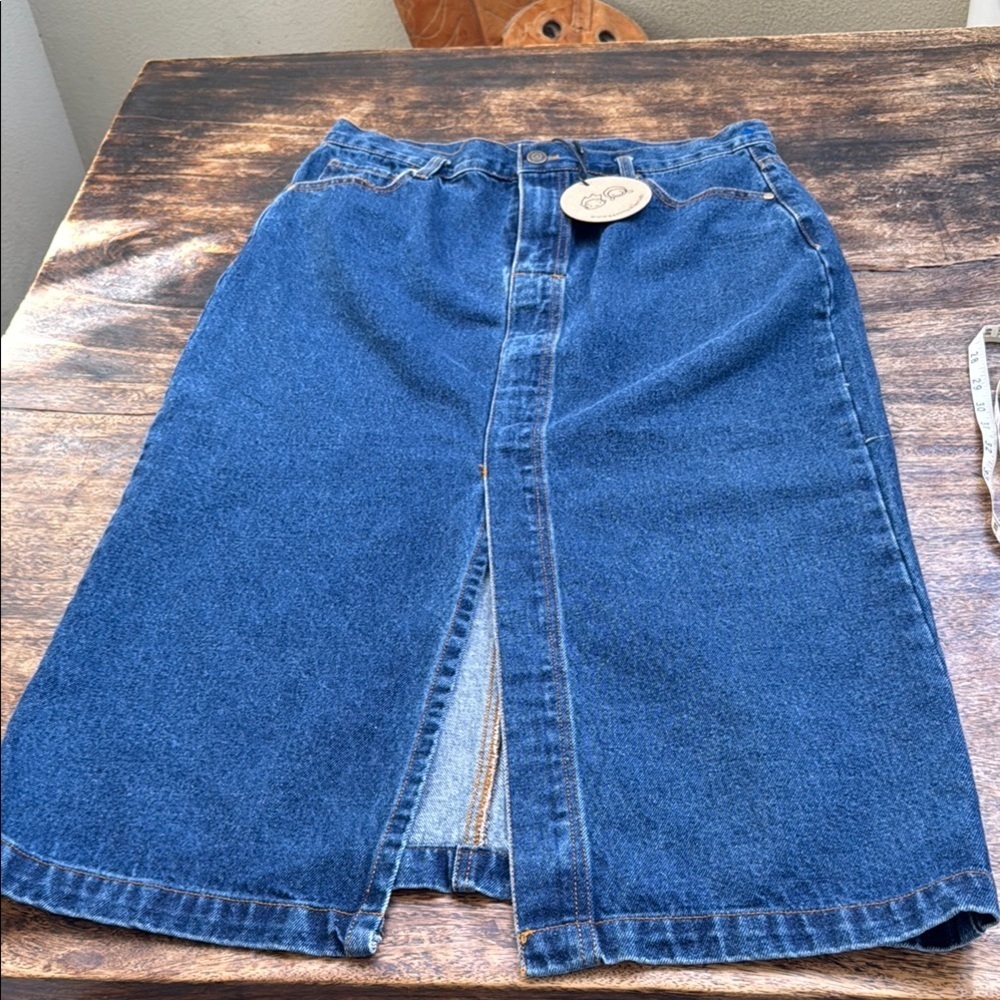 Aaron & Amber Denim Midi Skirt